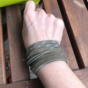 OOAK Leather Cuff Bracelet